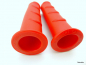 Preview: Lenkergriffe mit Griffmulden Stirnseite orange Reflektoren Farbe rot