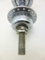 Preview: Hinterrad Nabe Schraubachse 10,1 mit Ölerloch Metallspange 36 loch Stahl verchromt BSA Gewinde 5 fach 6 fach silber Rennrad