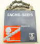 Preview: Sachs Sedis Sedisport GTS 1/2 x 3/32" 118 links Kompakt Kette Fahrradkette Noir Index System 80er Jahre NOS