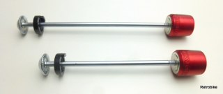 ABUS NutFix M5 RD Rot Achse Einbaubreite 100mm 135mm Gravitationstechnologie Diebstahlschutz Steckachse Vorderrad und  Hinterrad Laufrad Set