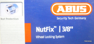 ABUS NutFix 3/8 Zoll silber Gravitationstechnologie Diebstahlschutz Vollachse Hinterrad Laufrad