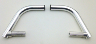 Bar Ends Lenkerhörnchen Touring Griffe Alu silber Befestigung Lenkerende Innenrohr