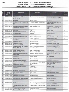 Preview: Sachs Super 7 Nabe Typ H 7213 mit Rücktrittbremse