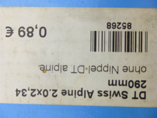 DT Swiss Alpine Edelstahl Niro Speiche silber 2.34 x 294 mm 4x Ersatzspeichen