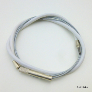 F&S Torpedo three speed shift cable white screw sleeve stop sleeve end cap compatible with blue red black thumb shift lever NOS