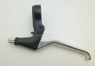Bicycle brake leve left Ø 22.2 mm aluminum black silver