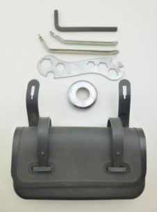 Fahrrad Satteltasche Werkzeugtasche schwarz mit Bordwerkzeug NOS