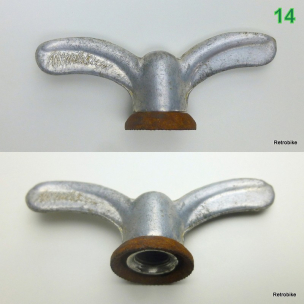 Flügelschraube Flügelmutter FG 9,5 oder 3/8" x 26 Hinterrad Achse verschiedene Hersteller