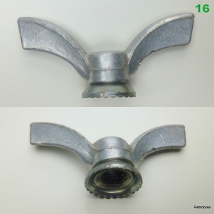 Flügelschraube Flügelmutter FG 9,5 oder 3/8" x 26 Hinterrad Achse verschiedene Hersteller