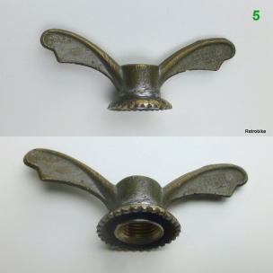 Flügelschraube Flügelmutter FG 9,5 oder 3/8" x 26 Hinterrad Achse verschiedene Hersteller