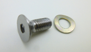 M5x12 Senkschraube verchromt Senkkopf Innensechskant Inbusschraube Unterlegscheibe