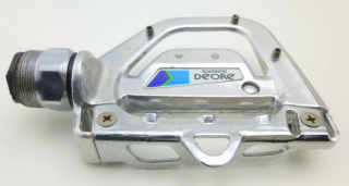 SHIMANO Pedale DD PD-DE10 Pedal 1 x 24 Dyna-Drive DD SYS Gewinde Korpus alu nur links 80er Jahre