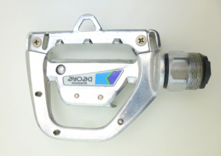 SHIMANO Pedale DD PD-DE10 Pedal 1 x 24 Dyna-Drive DD SYS Gewinde Korpus alu nur links 80er Jahre