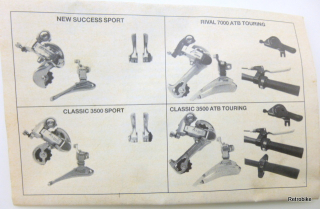 Sachs Huret Classic 1500 Sport Aris Umwerfer 2 fach 28,6mm 1 1/8" Schaltzug von unten 111g 90er Jahre NOS