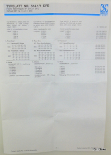 Sachs Huret Elysee Typblatt Nr. 514.1/1 DFE Betriebsanleitung