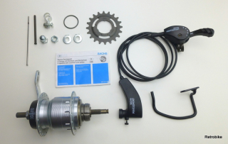 Sachs Pentasport Typ H 5213 gear hub cable 1400mm set accessory 1. Generation 1 shift cable black elongated click box NOS