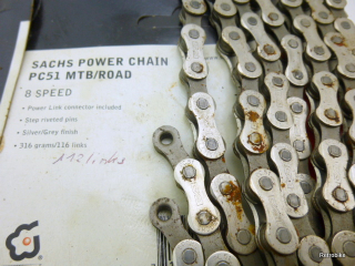 Sachs Power Chain PC51 1/2 x 3/32" bicycle chain 112 pins 8 speed MTB ATB road bike