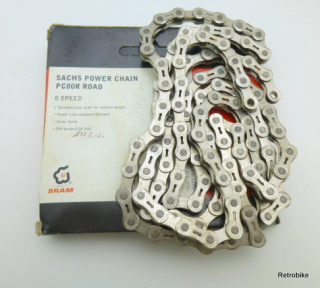 Sachs Sram Power Chain PC80R 1/2 x 3/32" Fahrradkette 112 Glieder 8 fach MTB ATB road bike 90er Jahre NOS