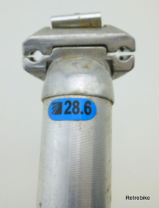 Fahrrad Sattelstütze Patent Alu silber Ø 28,6mm 315mm lang