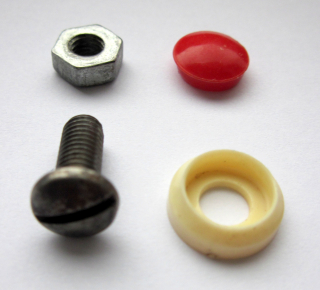 Chain guard screw M5x10 + washer + blind cap