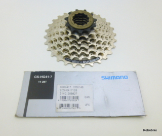 Shimano CS HG 41 Hyperglide Freilauf 7 fach 11 bis 28T Zähne Kassette Zahnkranz Kettenschaltung