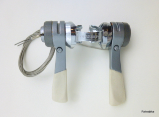 Shimano Index System SL-453 Sport LX Exage SIS Rahmenschalthebel Unterrohr Stahlrahmen 2x7 friction shifting + Montageanleitung NOS