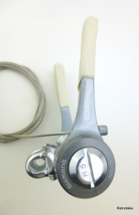 Shimano Index System SL-453 Sport LX Exage SIS Rahmenschalthebel Unterrohr Stahlrahmen 2x7 friction shifting + Montageanleitung NOS