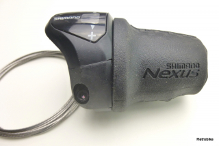 Preview: Shimano Nexus 3 Gang SL-3S42E Revoshift Drehgriff Montage rechts schwarz 3 Gang Getriebenabe NOS