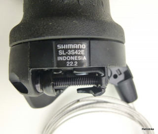 Preview: Shimano Nexus 3 Gang SL-3S42E Revoshift Drehgriff Montage rechts schwarz 3 Gang Getriebenabe NOS