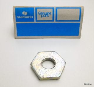 Shimano Sechskantmutter Sicherungsmutter 3,4mm Breite SW 21 BC 3/8" x 26 TPI 70er-80er Jahre