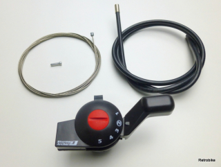 Sturmey Archer 5 Gang Sprinter 5V Daumenschalthebel indiziert Getriebenabe 1-zügig 1 Schaltzug HSJ839 bis 2008