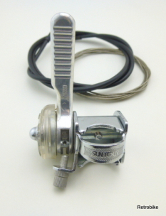 Suntour Click 5 fach Alu Daumenschalthebel Vorbau 22,2mm Rennrad 80er Jahre NOS