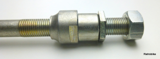 Union Fahrrad Hinterrad Achse FG 9,5 Gewindestange 3/8" x 26 Vollachse HR Länge 164mm Konus Spacer Kontermutter Achsmutter Set