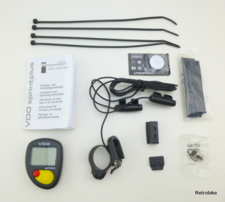 VDO sprintplus vintage bike computer digital bike speedometer wired 9 functions NOS