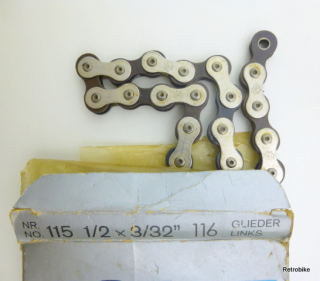 Wippermann Weiss-Stern Kette 1/2 x 3/32" Nr. 115  Kettenschaltung Rennrad 70er Jahre NOS