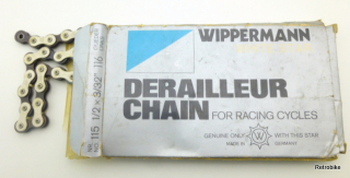 Wippermann Weiss-Stern Kette 1/2 x 3/32" Nr. 115  Kettenschaltung Rennrad 70er Jahre NOS