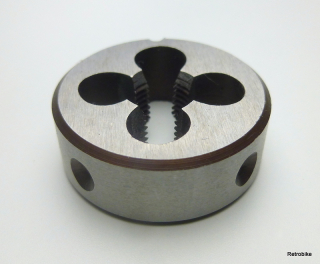 Schneideisen 3/8" x 26 TPI  UN / UNS / BSC Fahrradgewinde HSS Hinterrad Getriebenaben britische Oldtimer Messingarmaturen