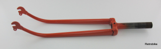 rigid fork  26 inch  bicycle  threaded shaft 1 inch  25.4mm  steel frame  dark orange