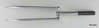 rigid fork  26 inch  bicycle  threaded shaft 1 inch  25.4mm  steel frame silver metallic