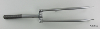 rigid fork  26 inch  bicycle  threaded shaft 1 inch  25.4mm  steel frame silver metallic