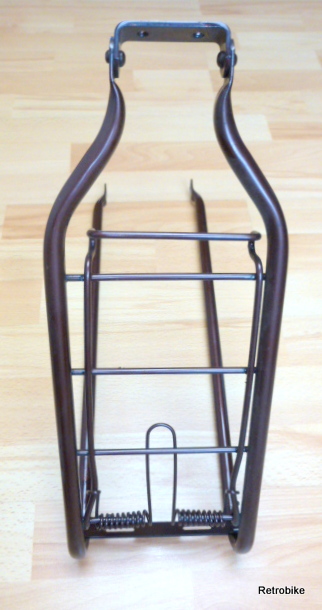 retrobikefranken - Fahrrad Gepcktrger hinten Heck Transport Stahl 26 Zoll  bis 28 Zoll lackiert dunkelbraun metallic NOS