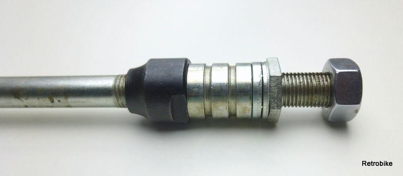 retrobikefranken - Bicycle rear wheel solid axle FG 9.5 threaded rod 3/ ...