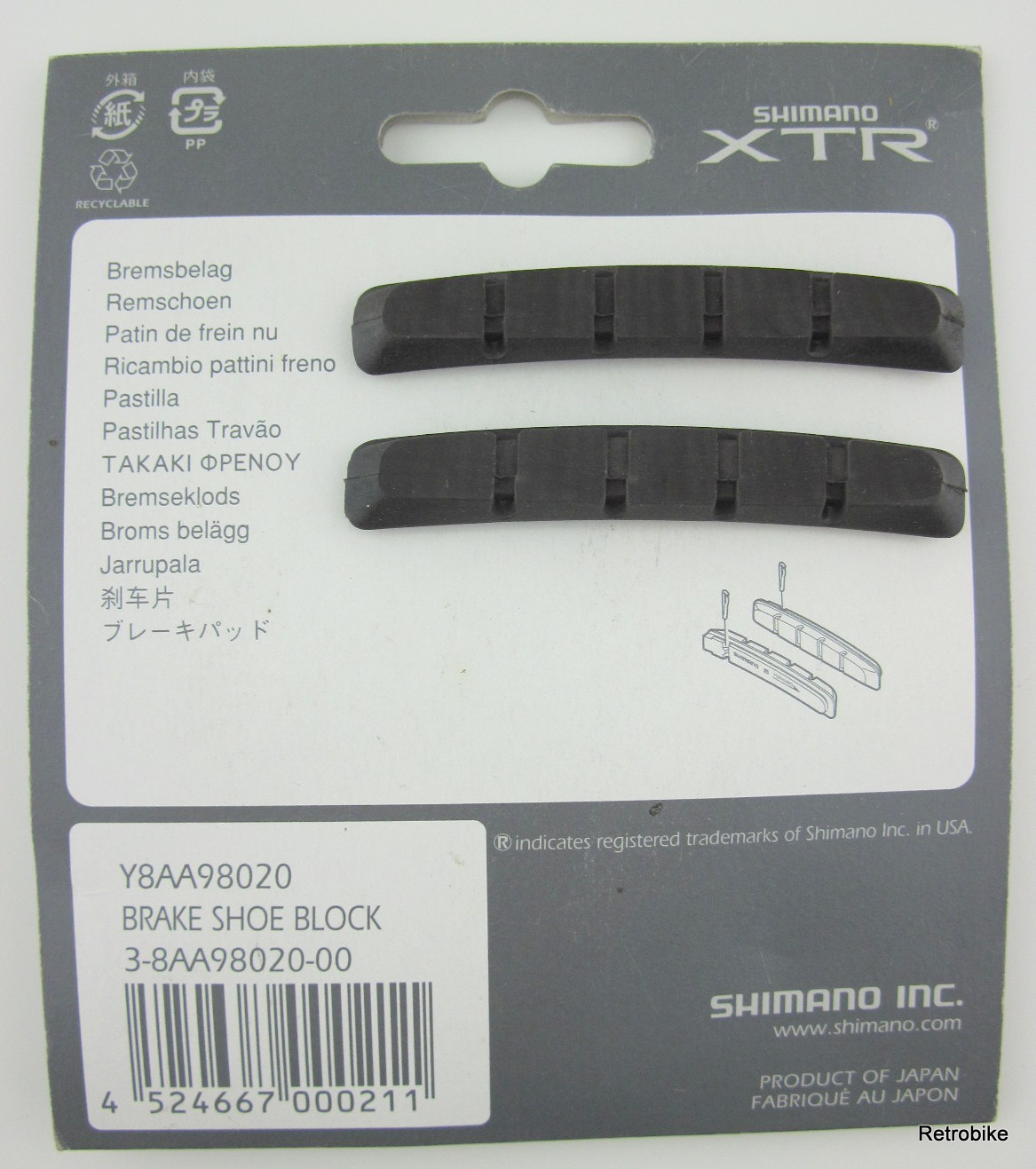shimano xtr v brake pads