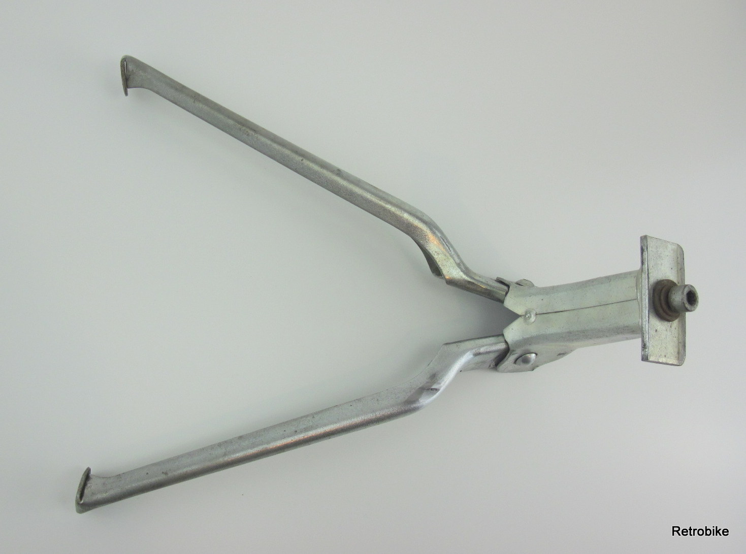 retrobikefranken - zweibeinstnder fahrradstnder lastenrad eisen verzinkt  310 mm lang