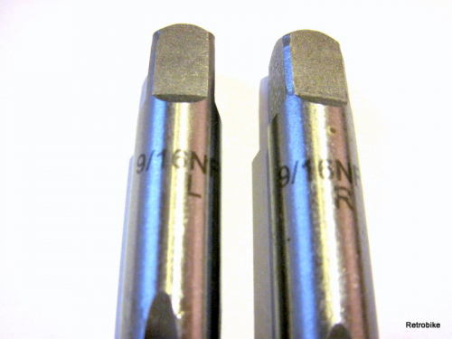 1 set of bicycle pedals thread cutter 9 16 inch nine sixteenths thread cutting right and left