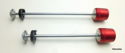 ABUS NutFix M5 RD Rot Achse Einbaubreite 100mm 135mm Gravitationstechnologie Diebstahlschutz Steckachse Vorderrad und  Hinterrad Laufrad Set