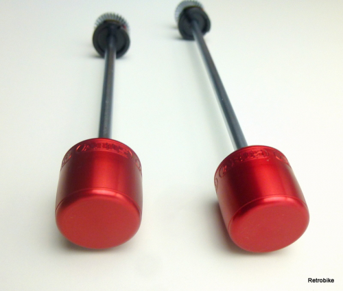 ABUS NutFix M5 RD Rot Achse Einbaubreite 100mm 135mm Gravitationstechnologie Diebstahlschutz Steckachse Vorderrad und  Hinterrad Laufrad Set