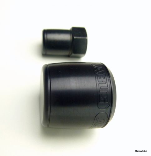 ABUS NutFix 3/8 Zoll schwarz Gravitationstechnologie Diebstahlschutz Vollachse Hinterrad Laufrad