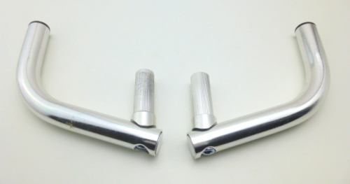 Bar Ends Lenkerhörnchen Touring Griffe Alu silber Befestigung Lenkerende Innenrohr