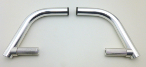 Bar Ends Lenkerhörnchen Touring Griffe Alu silber Befestigung Lenkerende Innenrohr